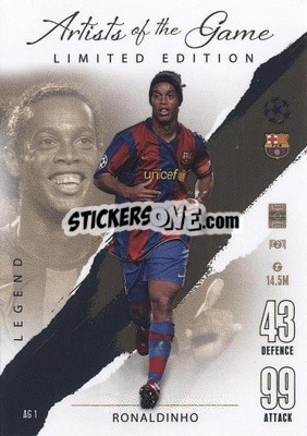Sticker Ronaldinho - UEFA Champions League & Europa League 2023-2024. Match Attax n. AG1 - Topps