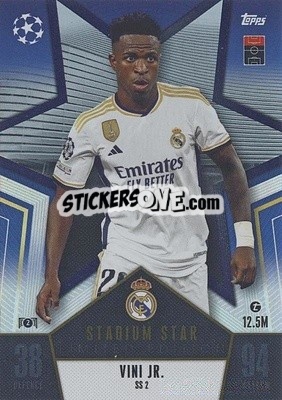 Sticker Vini Jr. - UEFA Champions League & Europa League 2023-2024. Match Attax n. SS2 - Topps