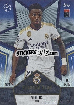 Cromo Vini Jr. - UEFA Champions League & Europa League 2023-2024. Match Attax - Topps