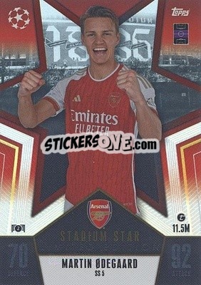 Sticker Martin Ødegaard - UEFA Champions League & Europa League 2023-2024. Match Attax n. SS5 - Topps