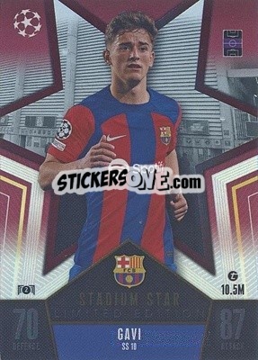 Sticker Gavi - UEFA Champions League & Europa League 2023-2024. Match Attax n. SS10 - Topps