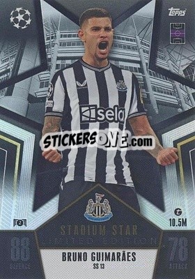 Sticker Bruno Guimarães - UEFA Champions League & Europa League 2023-2024. Match Attax n. SS13 - Topps