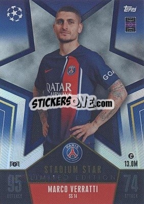 Sticker Marco Verratti - UEFA Champions League & Europa League 2023-2024. Match Attax - Topps