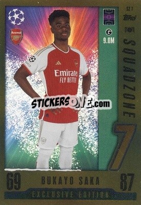 Sticker Bukayo Saka - UEFA Champions League & Europa League 2023-2024. Match Attax n. SZ7 - Topps
