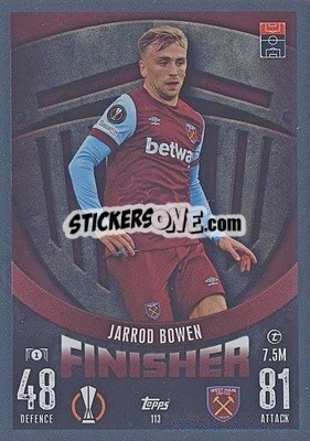 Sticker Jarrod Bowen - UEFA Champions League & Europa League 2023-2024. Match Attax - Topps