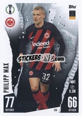 Sticker Philipp Max - UEFA Champions League & Europa League 2023-2024. Match Attax n. 256 - Topps