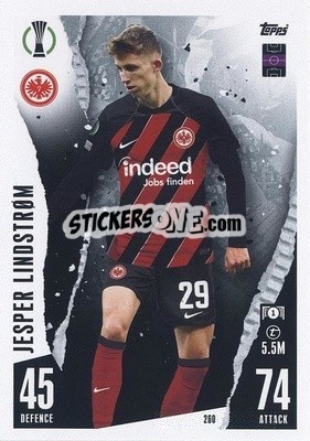 Figurina Jesper Lindstrøm - UEFA Champions League & Europa League 2023-2024. Match Attax - Topps