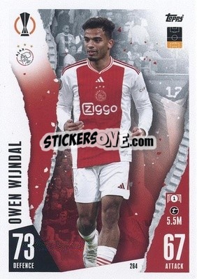 Sticker Owen Wijndal - UEFA Champions League & Europa League 2023-2024. Match Attax n. 264 - Topps