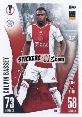 Sticker Calvin Bassey - UEFA Champions League & Europa League 2023-2024. Match Attax n. 265 - Topps