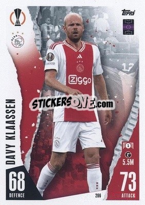 Sticker Davy Klassen - UEFA Champions League & Europa League 2023-2024. Match Attax n. 266 - Topps
