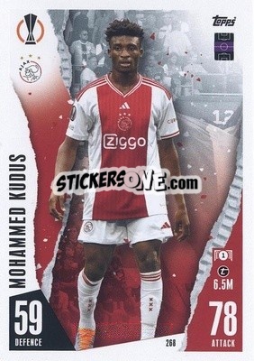 Sticker Mohammed Kudus - UEFA Champions League & Europa League 2023-2024. Match Attax n. 268 - Topps