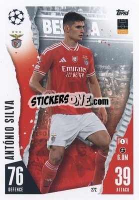 Sticker António Silva - UEFA Champions League & Europa League 2023-2024. Match Attax n. 272 - Topps