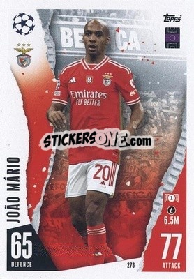 Sticker João Neves - UEFA Champions League & Europa League 2023-2024. Match Attax n. 276 - Topps