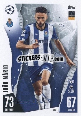 Sticker João Mário - UEFA Champions League & Europa League 2023-2024. Match Attax n. 283 - Topps