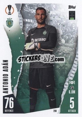 Sticker Antonio Adán - UEFA Champions League & Europa League 2023-2024. Match Attax n. 290 - Topps