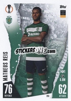 Sticker Matheus Reis - UEFA Champions League & Europa League 2023-2024. Match Attax n. 293 - Topps