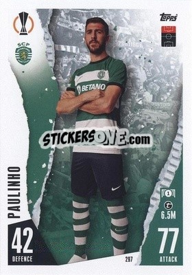 Sticker Paulinho - UEFA Champions League & Europa League 2023-2024. Match Attax - Topps