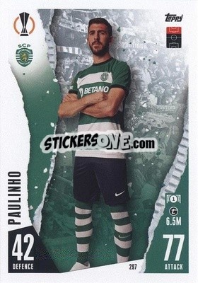 Sticker Paulinho - UEFA Champions League & Europa League 2023-2024. Match Attax n. 297 - Topps