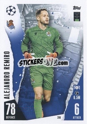 Sticker Alejandro Remiro - UEFA Champions League & Europa League 2023-2024. Match Attax n. 299 - Topps