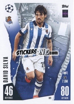 Sticker David Silva - UEFA Champions League & Europa League 2023-2024. Match Attax n. 301 - Topps