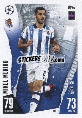 Sticker Mikel Merino - UEFA Champions League & Europa League 2023-2024. Match Attax n. 303 - Topps