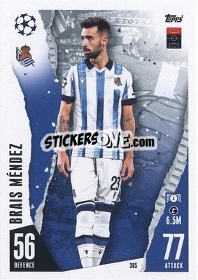 Sticker Brais Méndez - UEFA Champions League & Europa League 2023-2024. Match Attax n. 305 - Topps