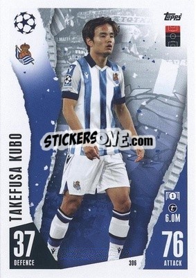 Sticker Takefusa Kubo - UEFA Champions League & Europa League 2023-2024. Match Attax - Topps