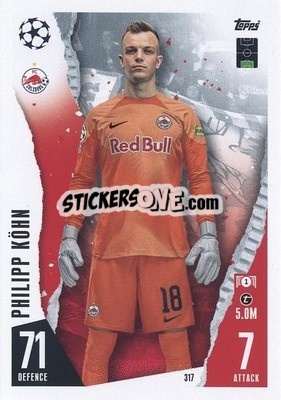 Sticker Philipp Köhn - UEFA Champions League & Europa League 2023-2024. Match Attax n. 317 - Topps