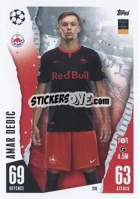 Sticker Amar Dedic - UEFA Champions League & Europa League 2023-2024. Match Attax n. 318 - Topps