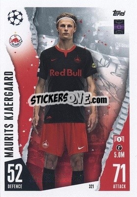 Sticker Mauritis Kjaergaard - UEFA Champions League & Europa League 2023-2024. Match Attax n. 321 - Topps