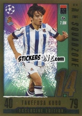 Sticker Takefusa Kubo - UEFA Champions League & Europa League 2023-2024. Match Attax n. SZ14 - Topps