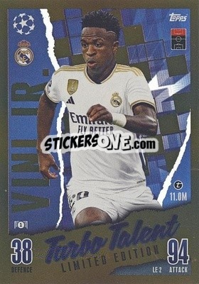 Sticker Vini Jr. - UEFA Champions League & Europa League 2023-2024. Match Attax n. LE2 - Topps