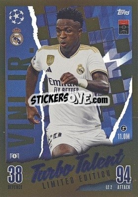 Sticker Vini Jr. - UEFA Champions League & Europa League 2023-2024. Match Attax - Topps