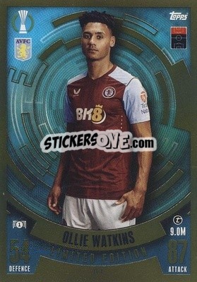 Sticker Ollie Watkins - UEFA Champions League & Europa League 2023-2024. Match Attax n. LE4 - Topps