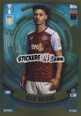 Sticker Ollie Watkins - UEFA Champions League & Europa League 2023-2024. Match Attax - Topps