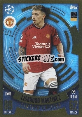 Sticker Lisandro Martínez - UEFA Champions League & Europa League 2023-2024. Match Attax n. LE7 - Topps