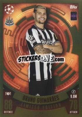 Sticker Bruno Guimarães - UEFA Champions League & Europa League 2023-2024. Match Attax - Topps