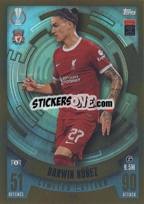 Sticker Darwin Núñez - UEFA Champions League & Europa League 2023-2024. Match Attax n. LE9 - Topps