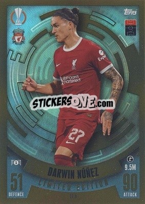 Sticker Darwin Núñez - UEFA Champions League & Europa League 2023-2024. Match Attax - Topps