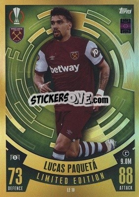 Sticker Lucas Paqueta - UEFA Champions League & Europa League 2023-2024. Match Attax - Topps