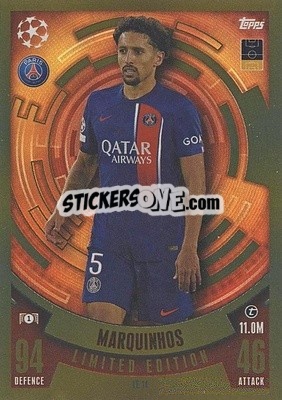 Sticker Marquinhos - UEFA Champions League & Europa League 2023-2024. Match Attax - Topps