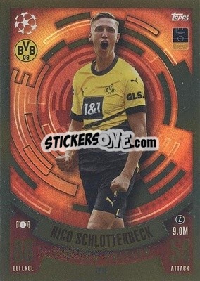 Sticker Nico Schlotterbeck - UEFA Champions League & Europa League 2023-2024. Match Attax n. LE16 - Topps