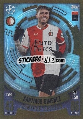 Sticker Santiago Gimenez - UEFA Champions League & Europa League 2023-2024. Match Attax - Topps