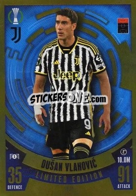 Sticker Dušan Vlahović - UEFA Champions League & Europa League 2023-2024. Match Attax n. LE21 - Topps