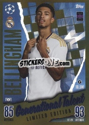 Sticker Jude Bellingham - UEFA Champions League & Europa League 2023-2024. Match Attax n. LE29 - Topps