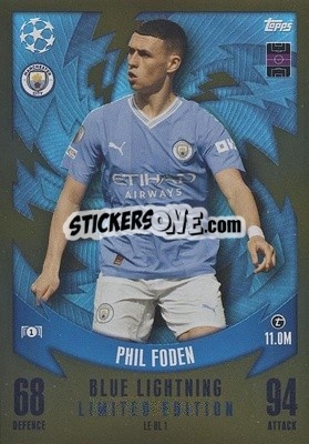 Figurina Phil Foden - UEFA Champions League & Europa League 2023-2024. Match Attax - Topps