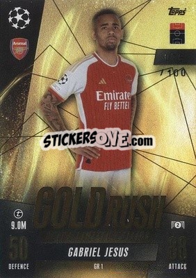 Sticker Gabriel Jesus - UEFA Champions League & Europa League 2023-2024. Match Attax n. GR1 - Topps