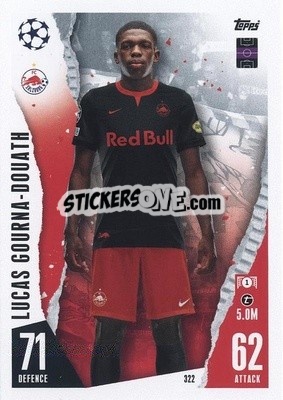 Sticker Lucas Gouna - UEFA Champions League & Europa League 2023-2024. Match Attax n. 322 - Topps
