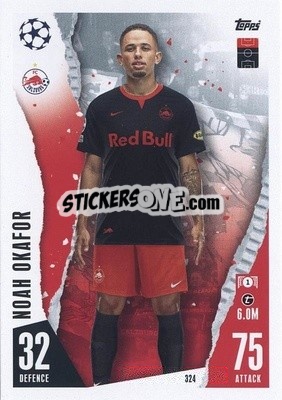 Sticker Noah Okafor - UEFA Champions League & Europa League 2023-2024. Match Attax n. 324 - Topps