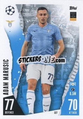Sticker Adam Marusic - UEFA Champions League & Europa League 2023-2024. Match Attax n. 327 - Topps